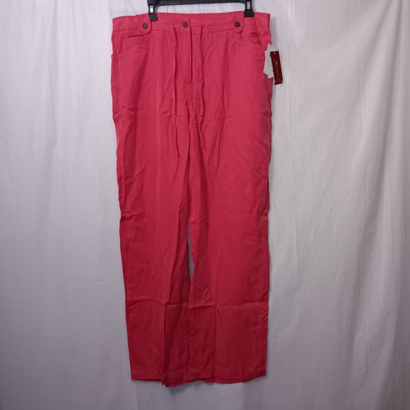 JM COLLECTION DRAWSTRING CASUAL PANTS - Picture 2 of 8